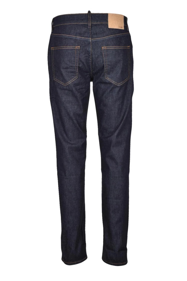 Siviglia Blue Cotton Lyocell Elastane Slim Jeans