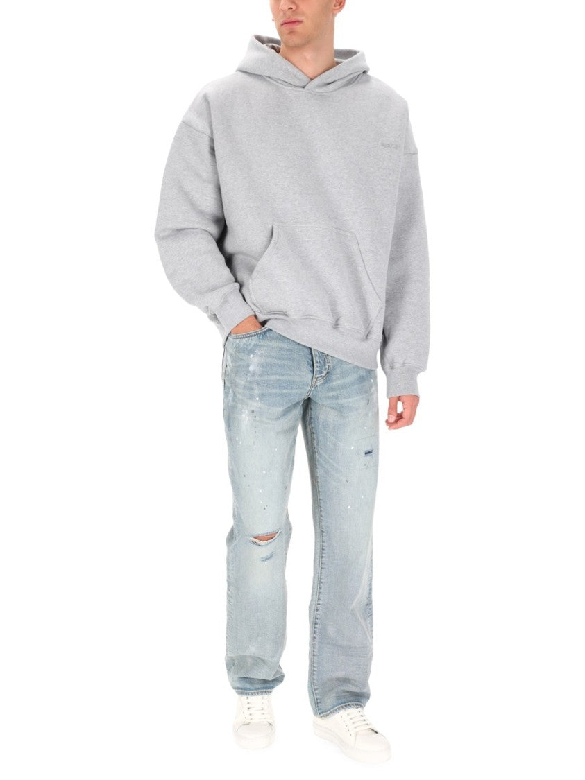 Purple Brand Relaxed Fit Light Blue Denim Jeans With Distressed Detailing