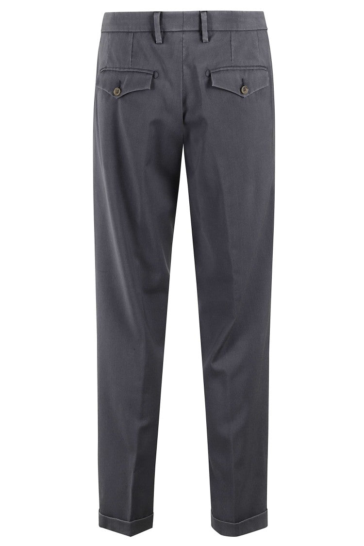 Myths Anthracite Zeus Turn-Up Waist Loops Wool Trousers