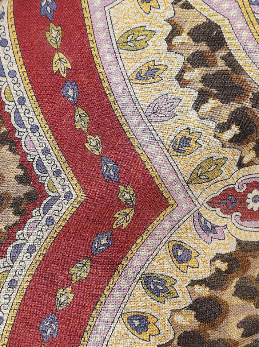 Etro Intricately Patterned Modal And Cashmere Shawl
