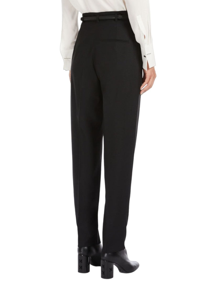 Max Mara Tailored Black Trousers With High Waist