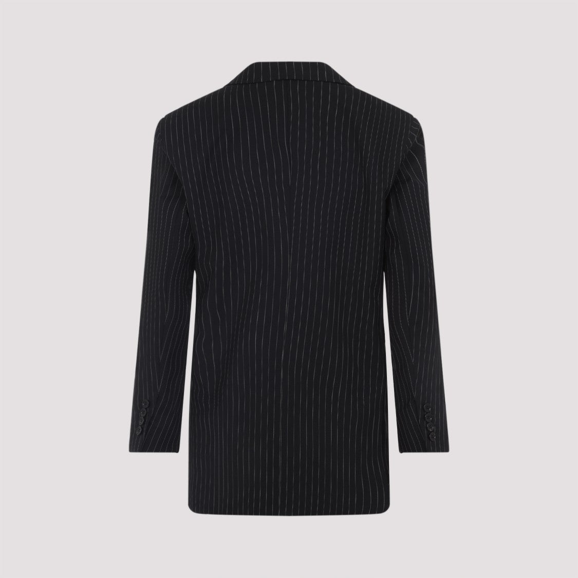 Max Mara Double-Breasted Wool Jacket With Pinstripe Design
