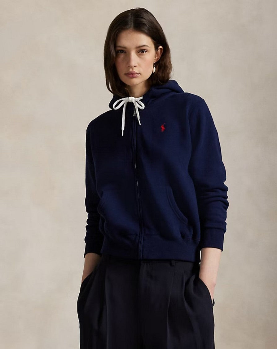 Polo Ralph Lauren Navy Full-Zip Cotton Hoodie