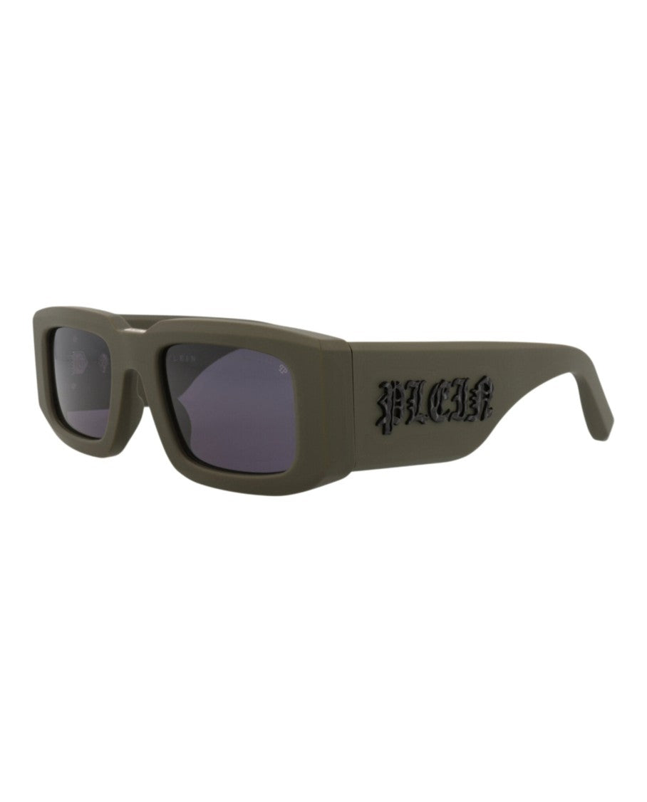 Philipp Plein Square-Frame Acetate Sunglasses With Gothic Logo Detail