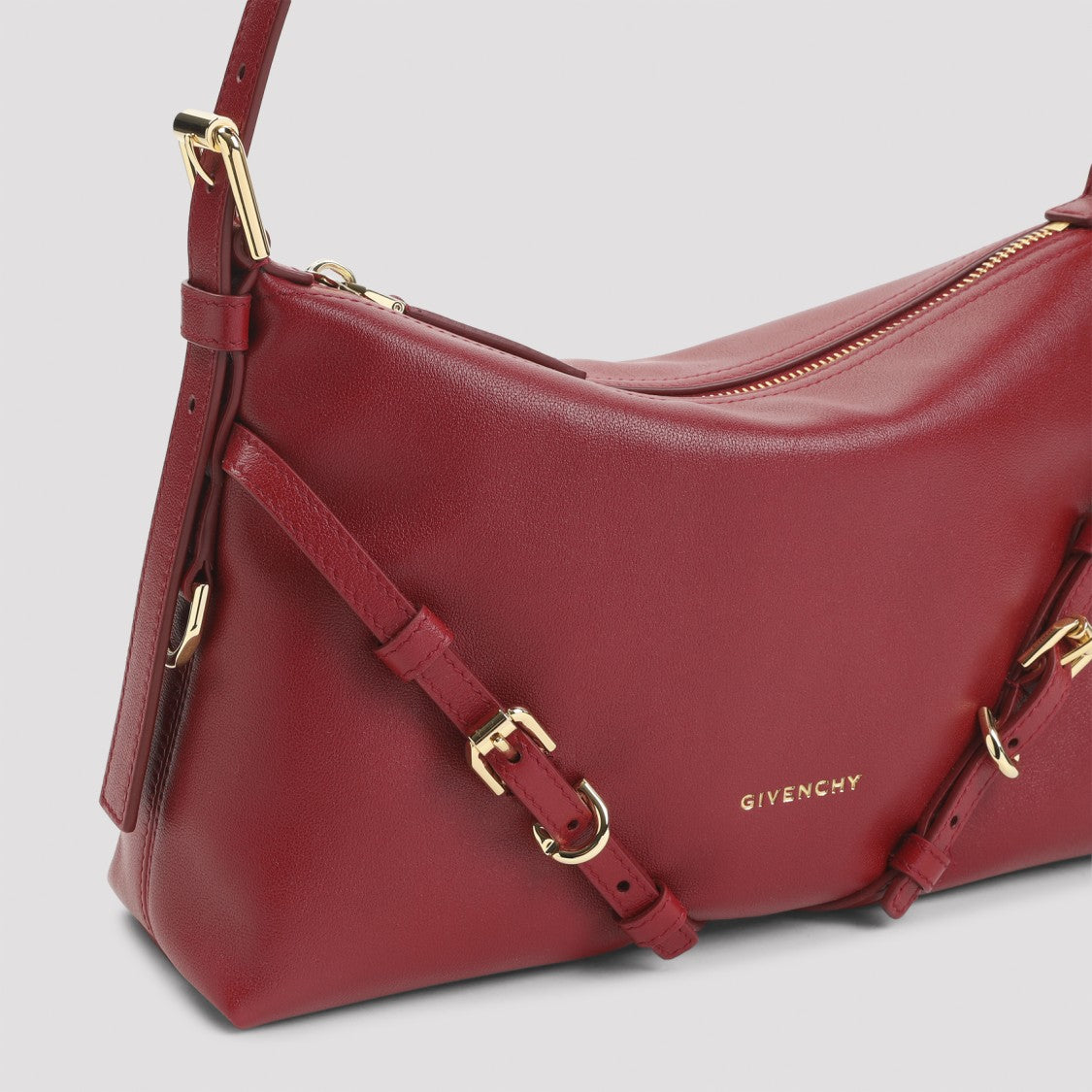 Givenchy Dark Red Calf Leather Mini Shoulder Bag