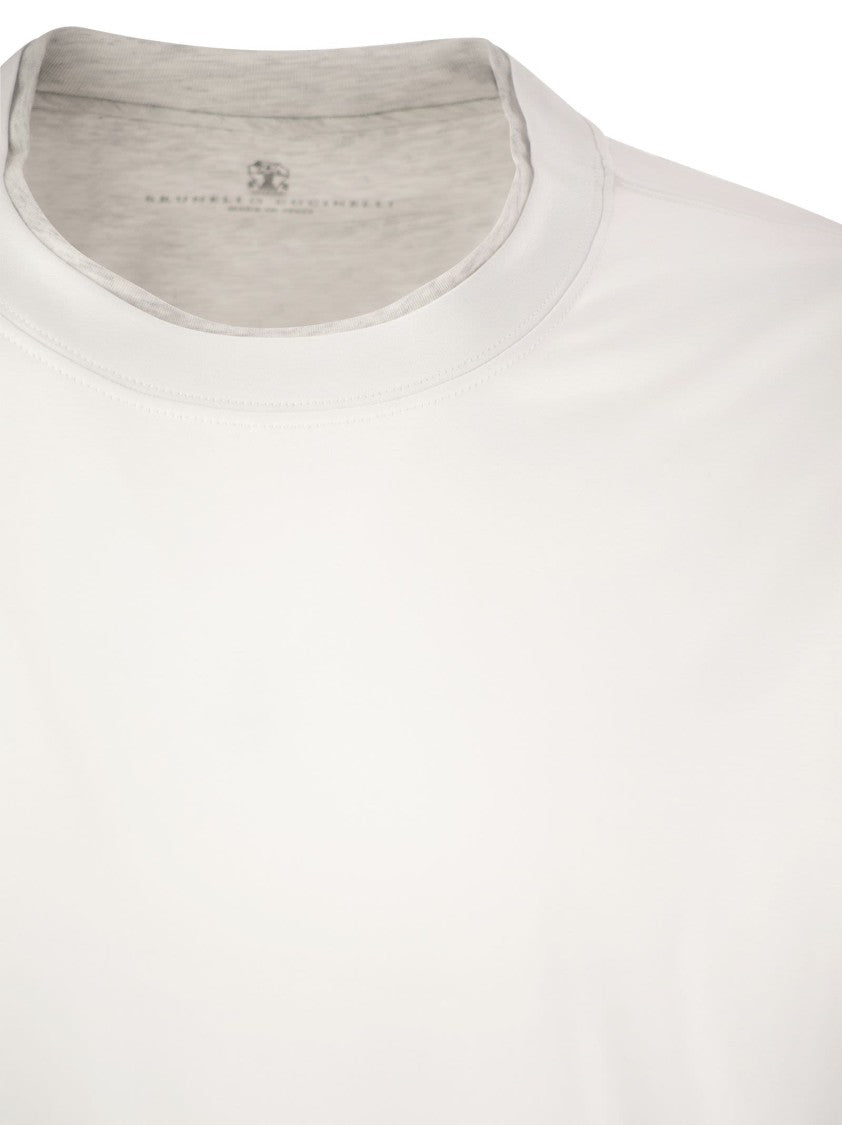 Brunello Cucinelli Slim Fit Crew-Neck T-Shirt In Lightweight Cotton Jersey