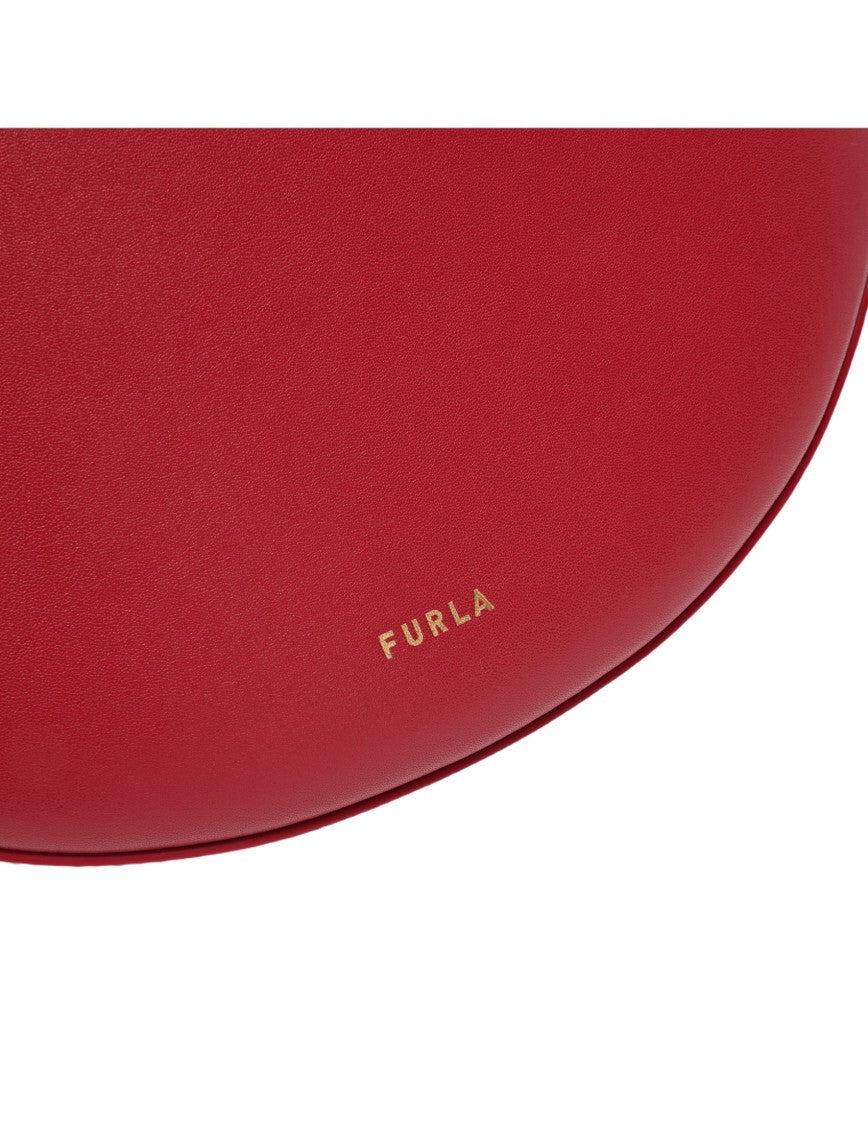 Furla Moonstone S Leather Shoulder Bag, Red