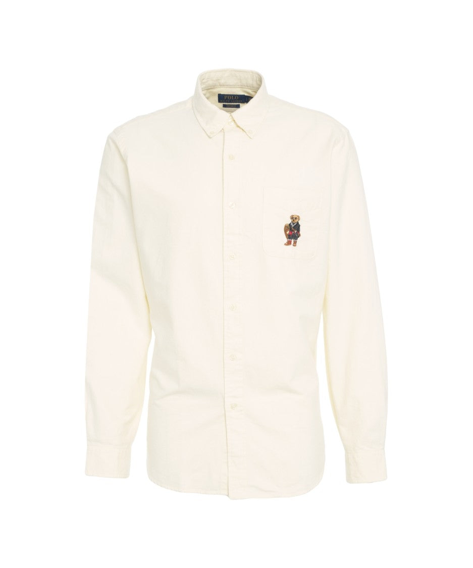 Polo Ralph Lauren Embroidered White Button-Down Shirt