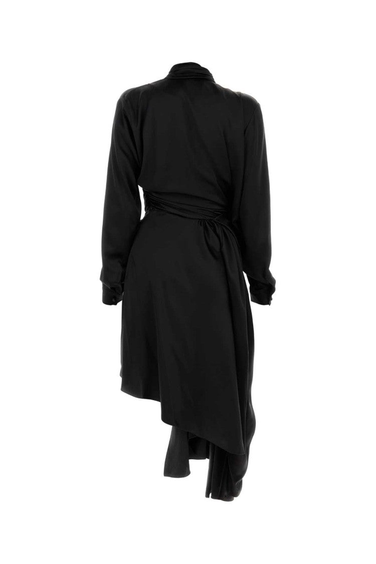 Balenciaga Black Satin Dress