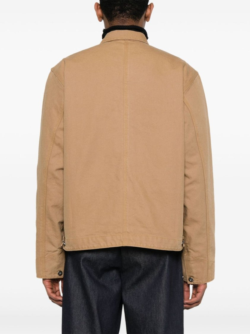 The North Face Classic Brown Cotton Parka With Functional Design