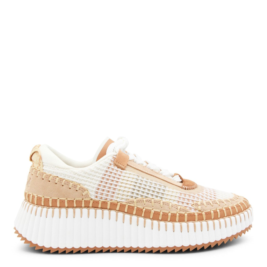 Chloé Cinnamon Rubber Lace-Up Sneakers