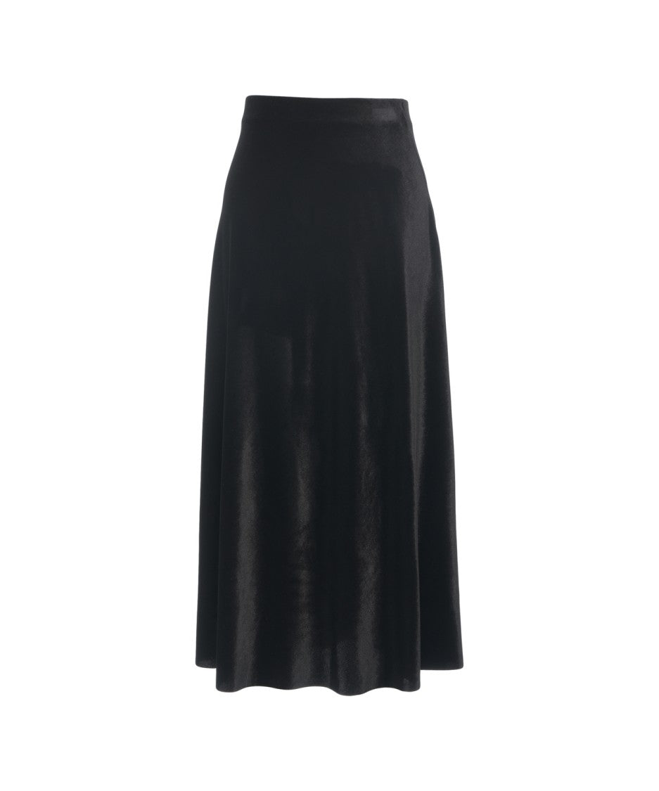 Gender Flowing Maxi Skirt With Subtle Shimmer