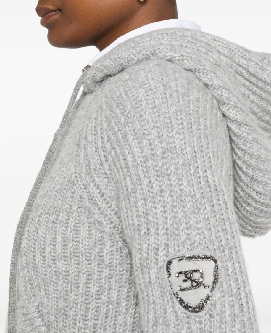 Ermanno Scervino Chunky Ribbed Knit Cardigan