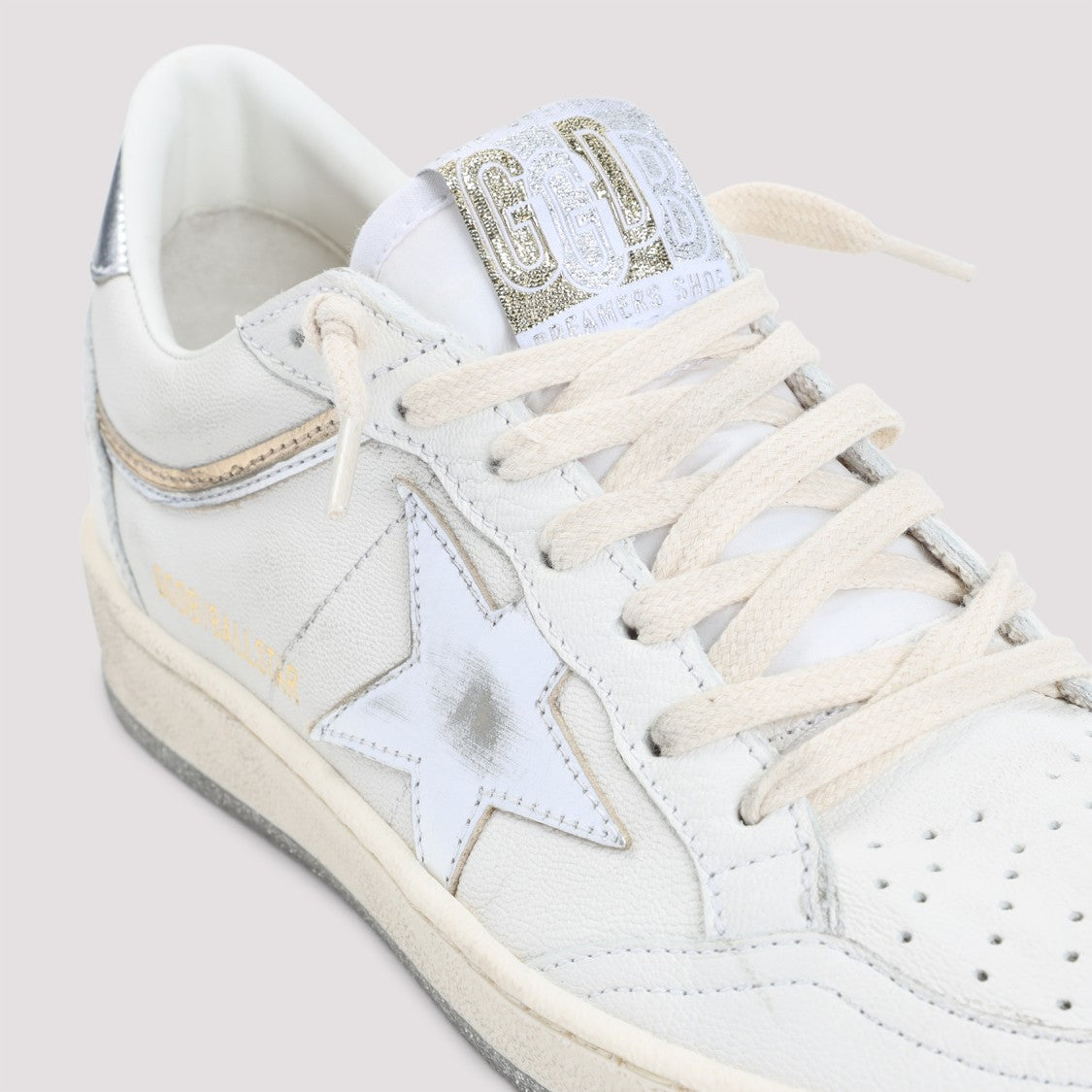 Golden Goose Optic White Goat Leather Ballstar Sneakers