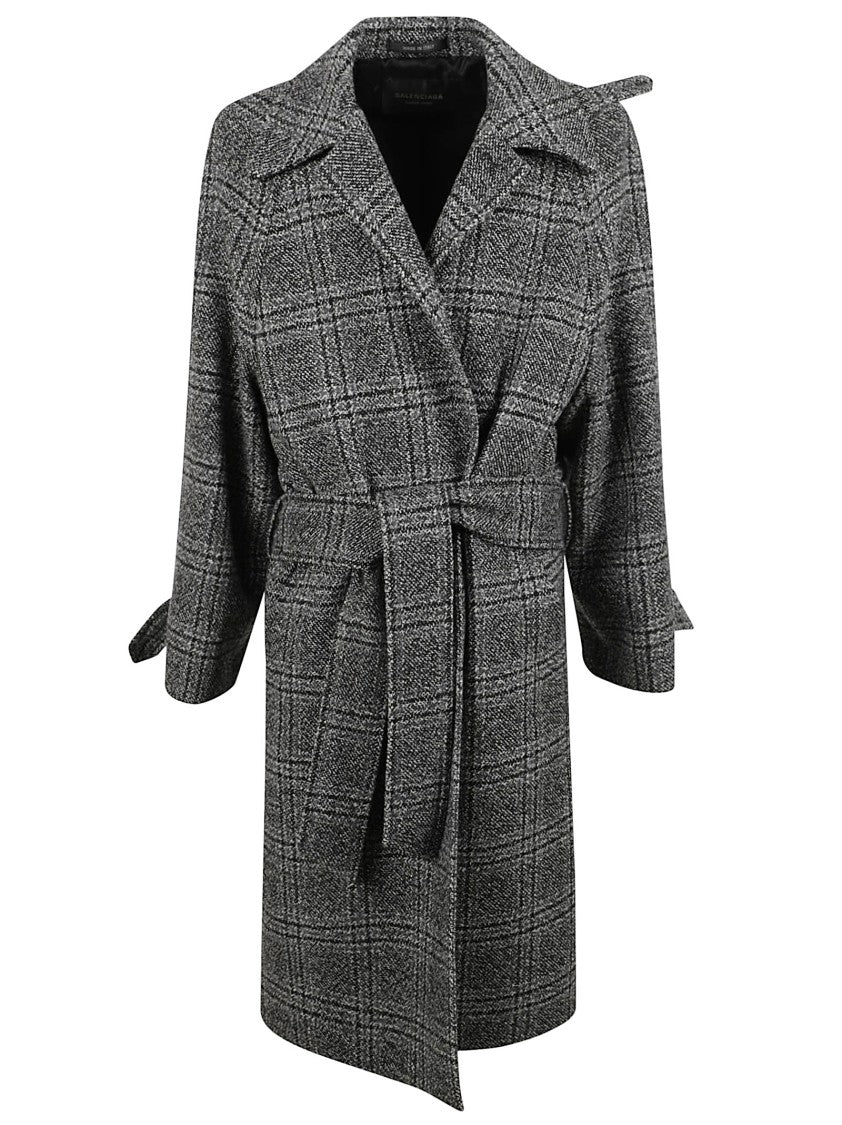 Balenciaga Vintage Checked Wool Coat