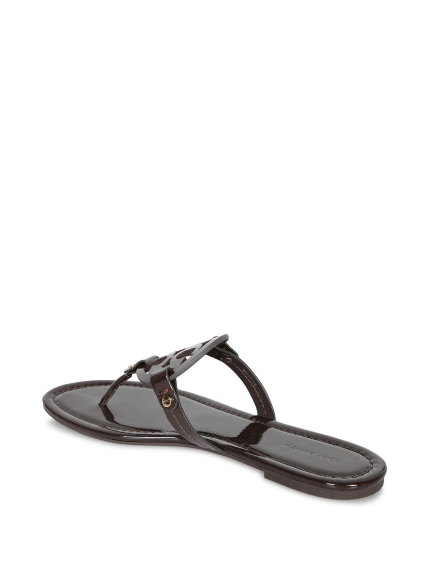 Tory Burch Glossy Patent T-Strap Sandals
