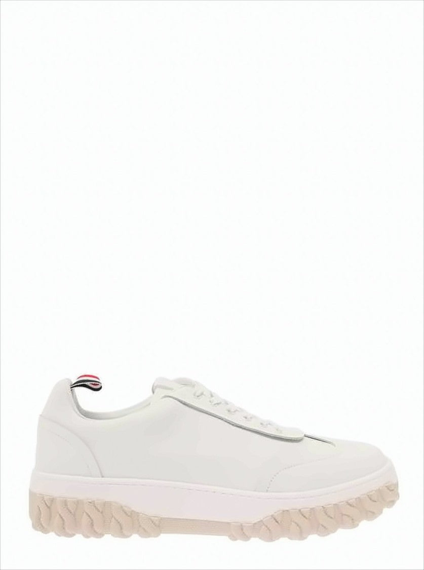 Thom Browne Low-Top Sneakers With Smooth Calfskin Upper And Textured Sole