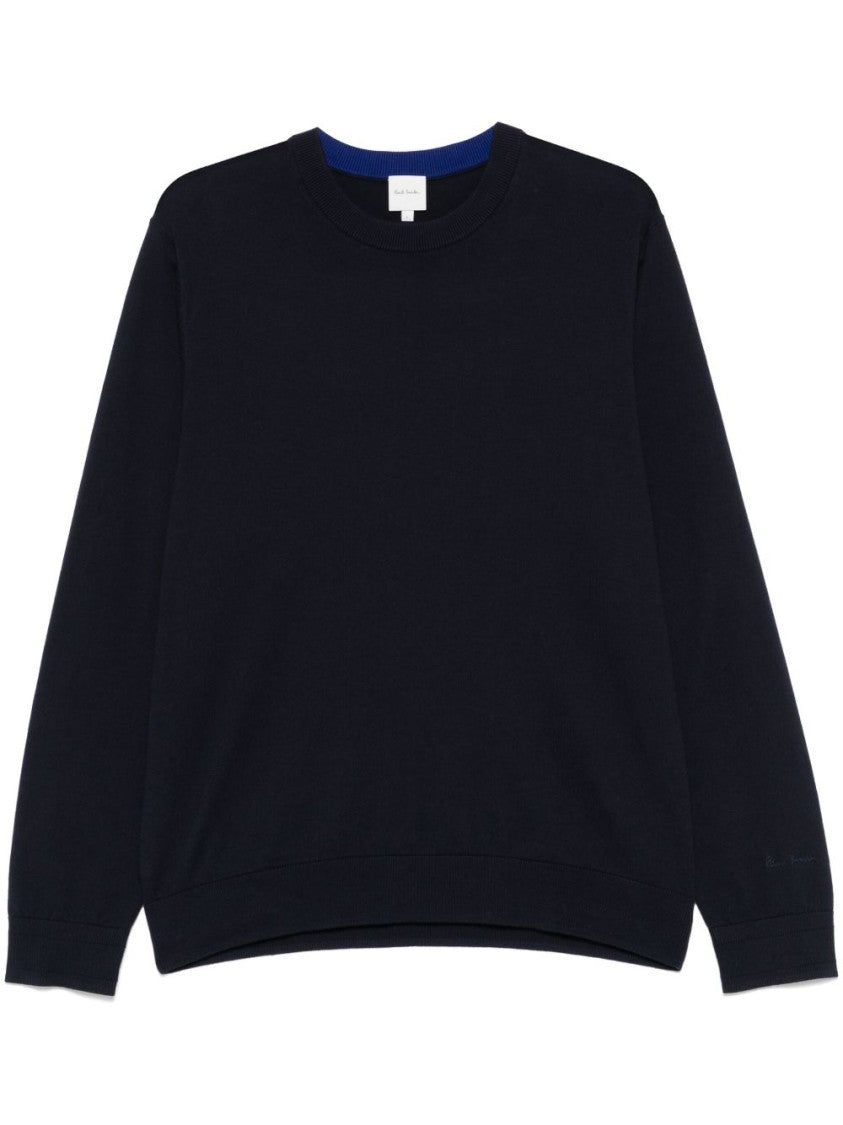 Paul Smith Navy Blue Crew Neck Sweater