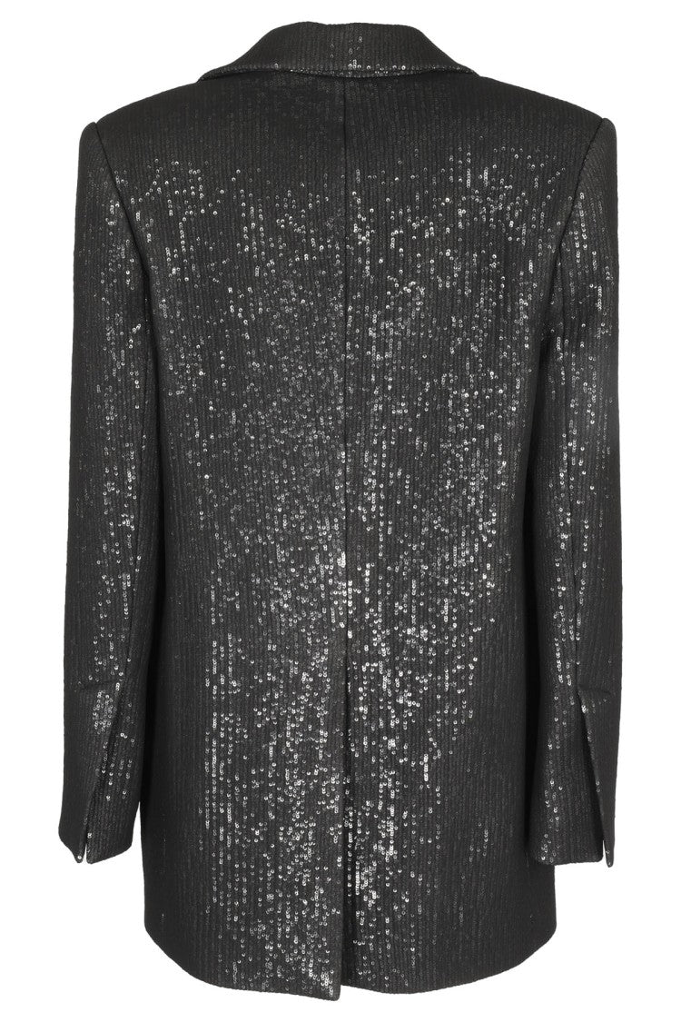 The Mannei Sequined Tailored Blazer With V-Neck