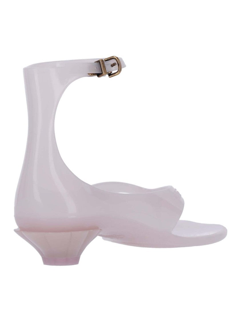 Chloé Minimalist Pink Sandals With Glossy Finish