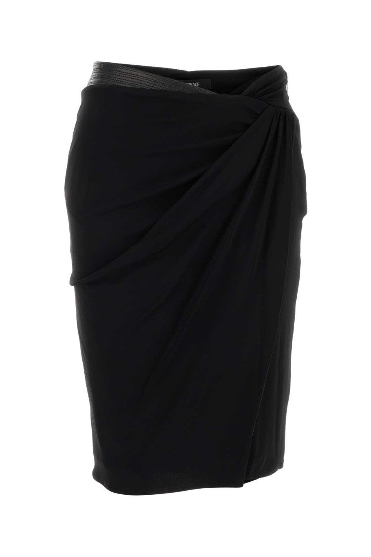 Versace Black Stretch Viscose Skirt