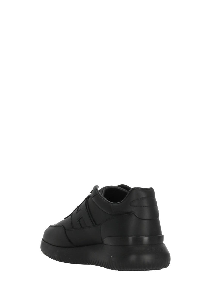 Hogan Black H709 Embossed H Sneakers
