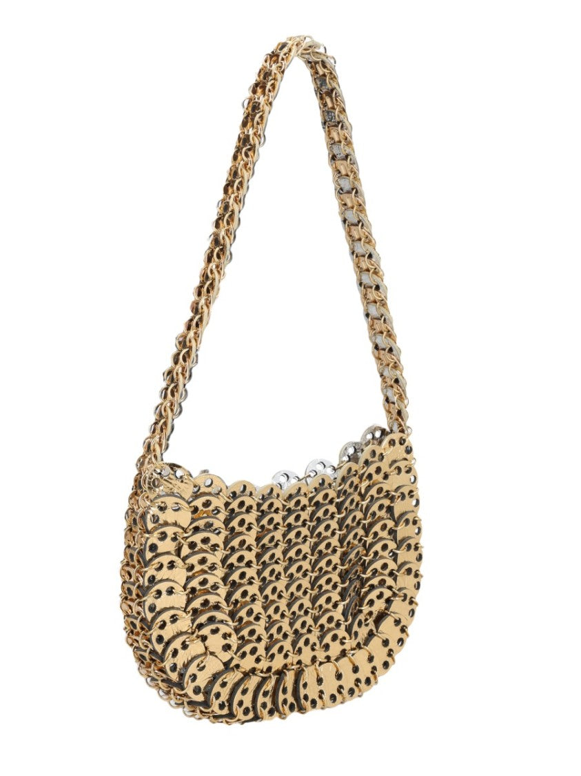 Rabanne Moon Flip Crescent Metallic Bag