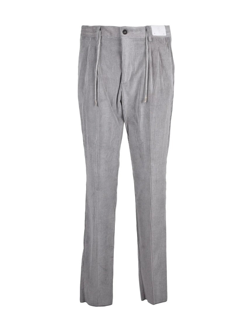 Eleventy Stone Notch Lapels Corduroy Cotton-Blend Suit