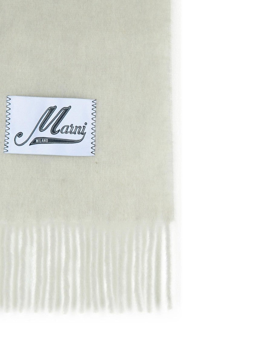 Marni Light Grey Alpaca Blend Scarf