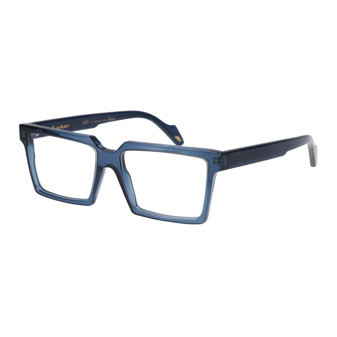Kador Blue Pierre Translucent Oversized Square Eyeglasses