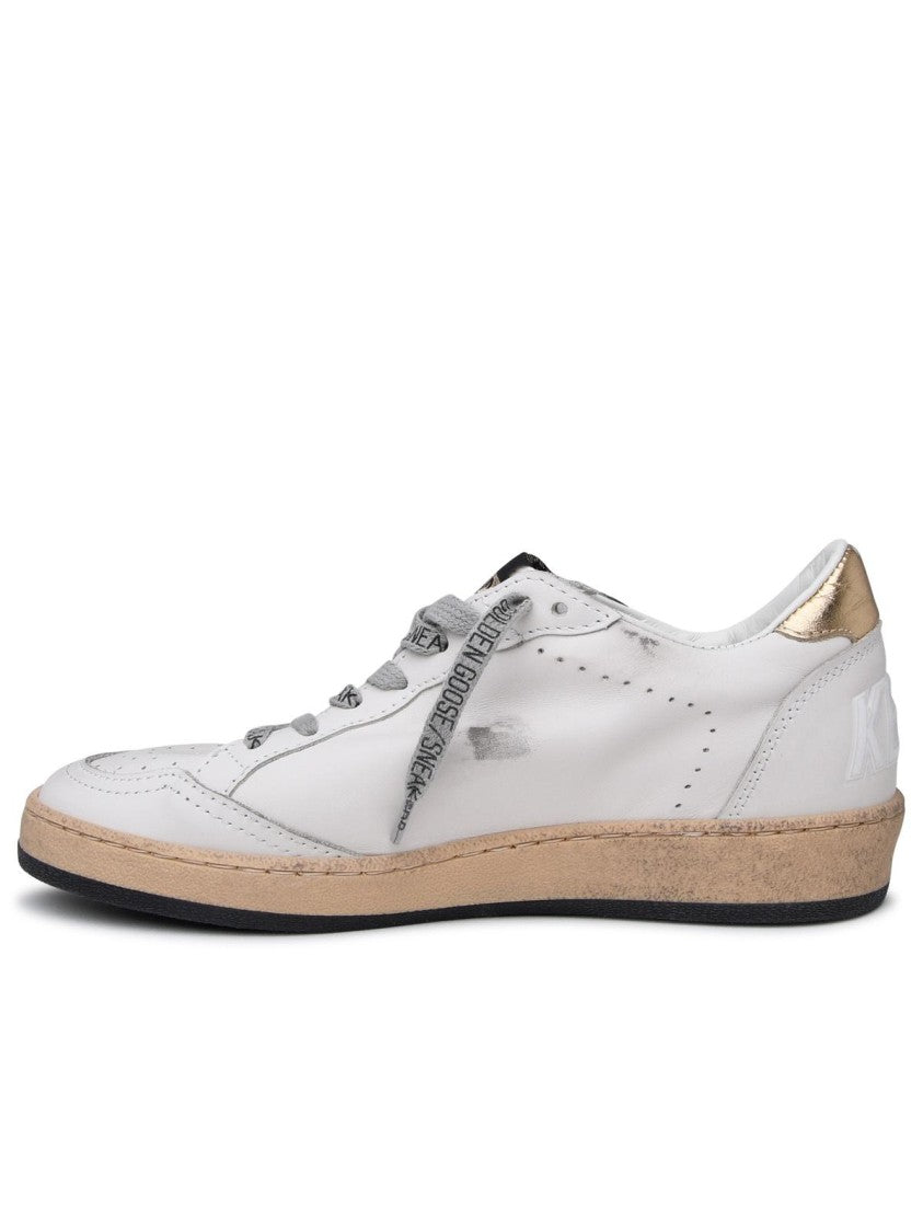 Golden Goose Superstar Sneakers In White Leather