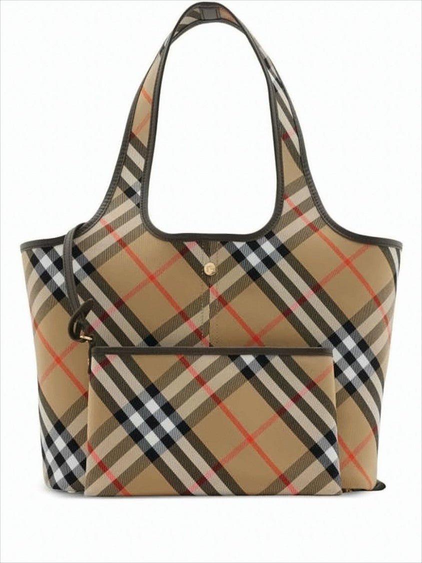 Burberry Spacious Check Pattern Tote Bag