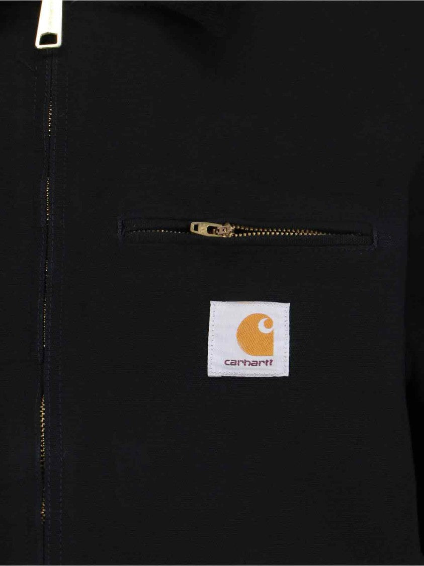 Carhartt Wip Black Detroit Zip-Up Cotton Jacket