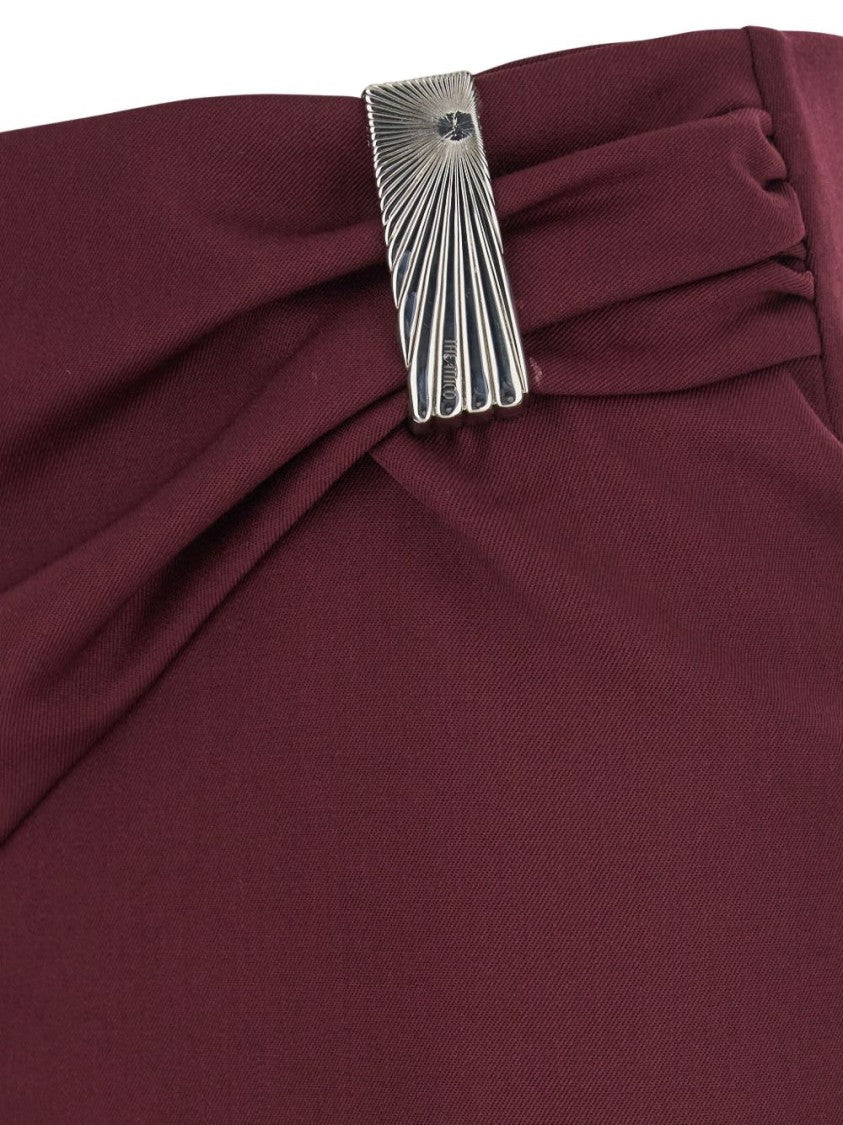 The Attico Draped Front Skirt