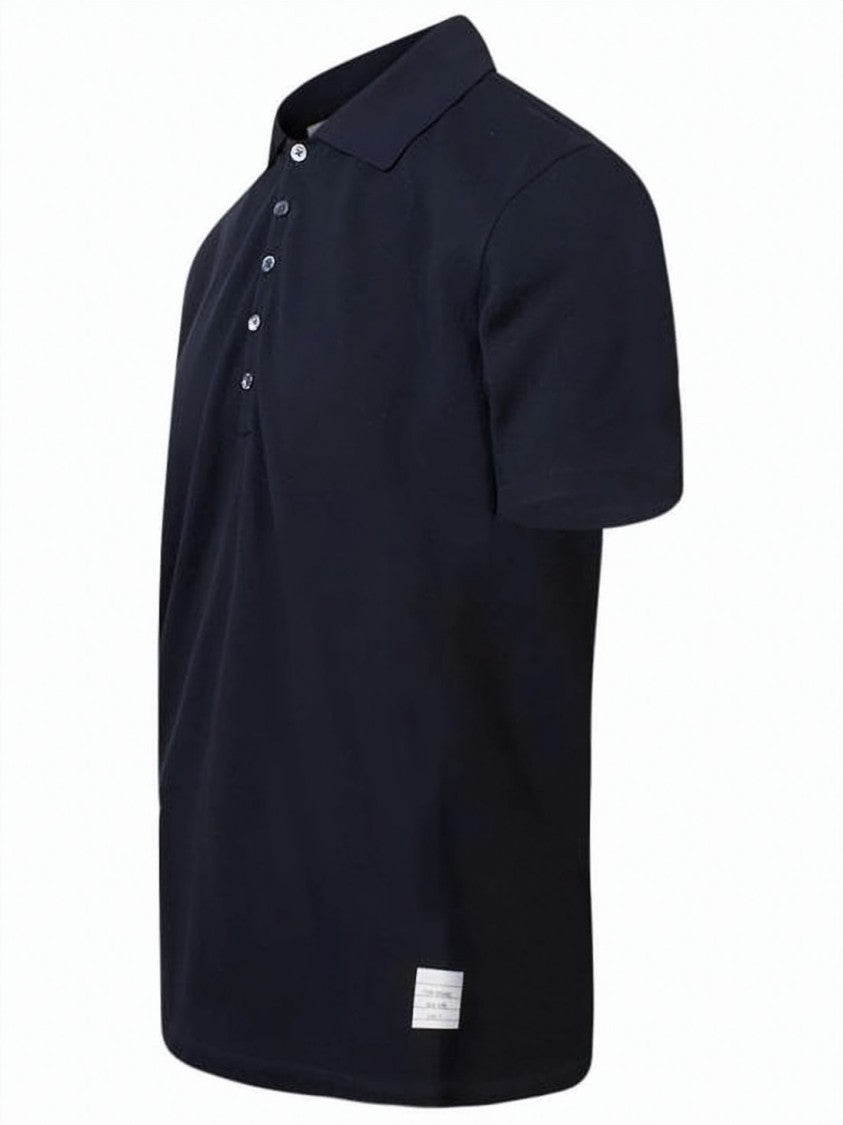 Thom Browne Relaxed-Fit Piqué Polo Shirt With Vertical Stripes