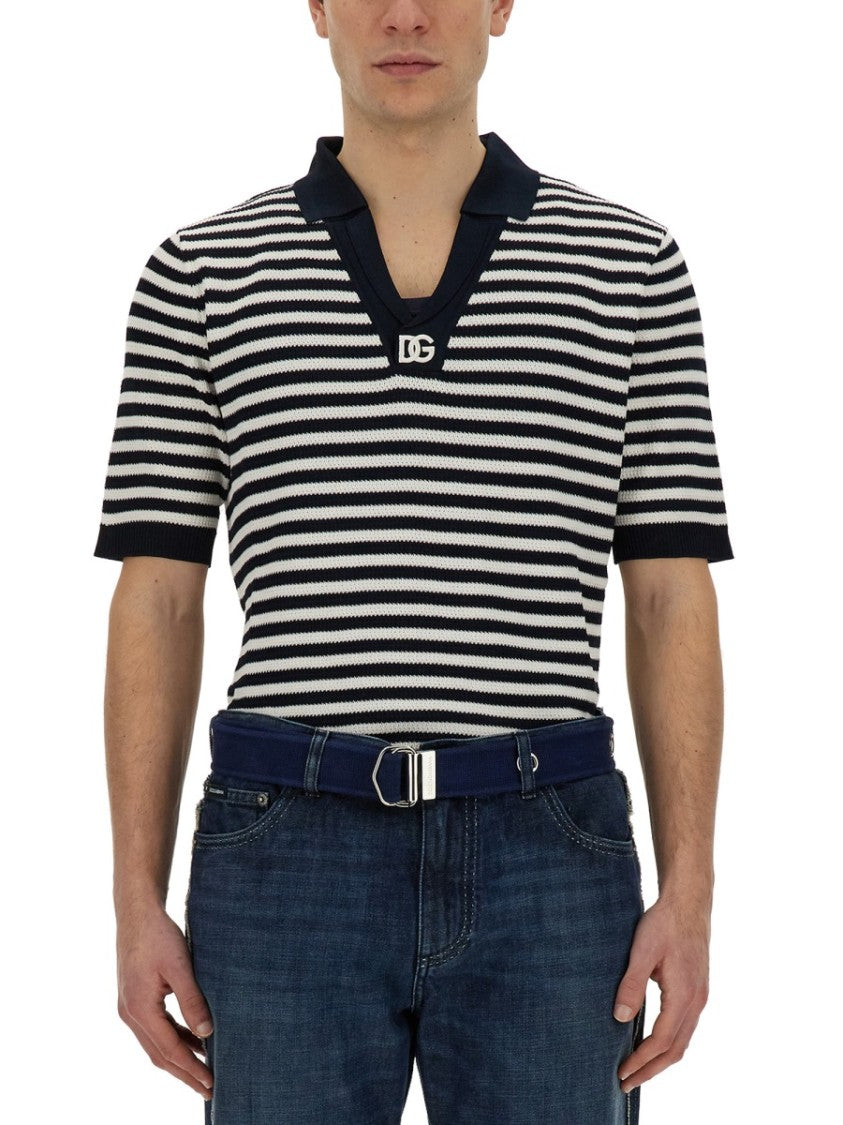 Dolce & Gabbana V-Neck Polo Shirt