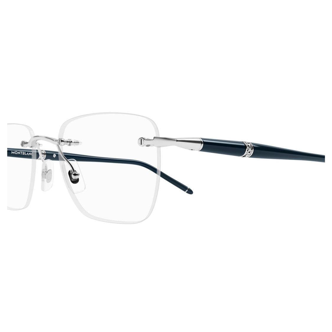 Montblanc Mb0346o Rimless Rectangular Eyeglasses With Adjustable Nose Pads