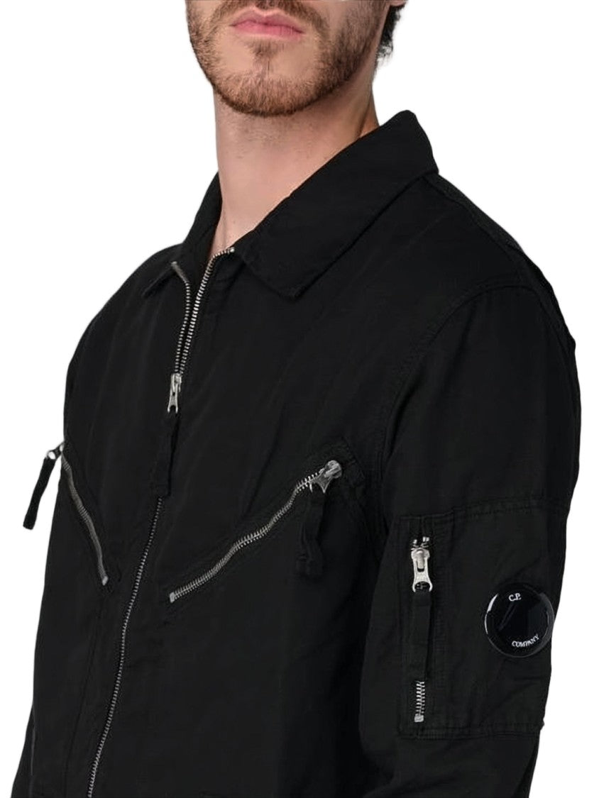 C.P. Company Minimalist Black Zippered Jacket