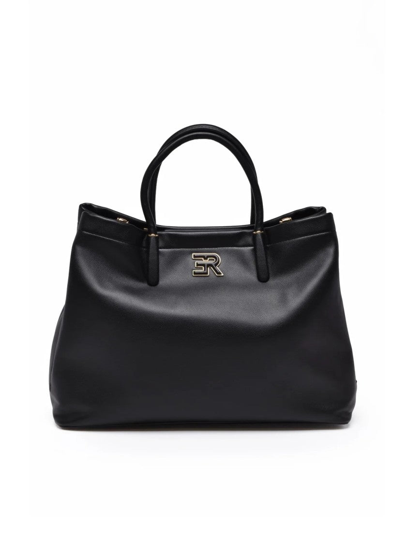Ermanno Firenze Black Polyurethane Virginia Handbag