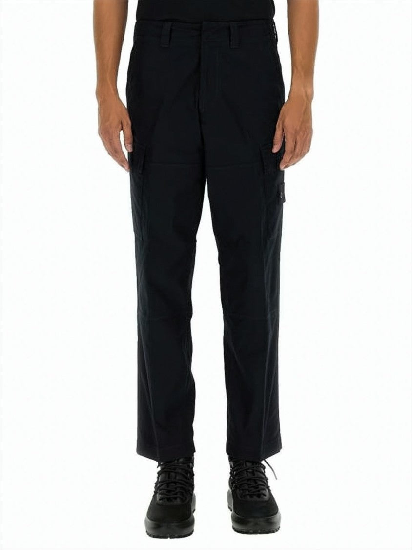 Stone Island Structured Straight Pants With Cargo Pockets