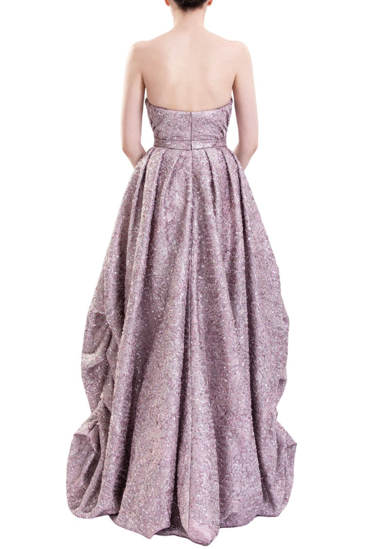 Saiid Kobeisy Brocade High-Low Dress