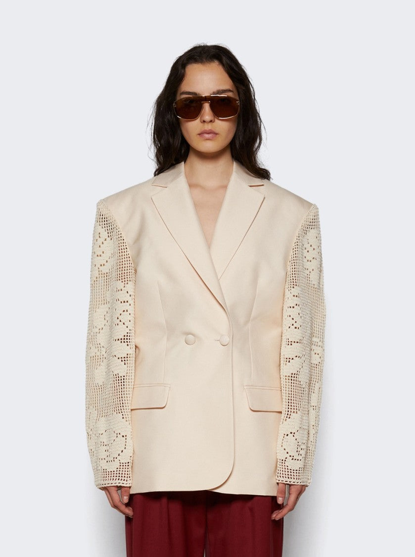 Magda Butrym Lace Crochet Hourglass Blazer