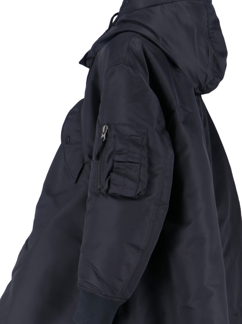 Aspesi Technical Hooded Coat – Navy