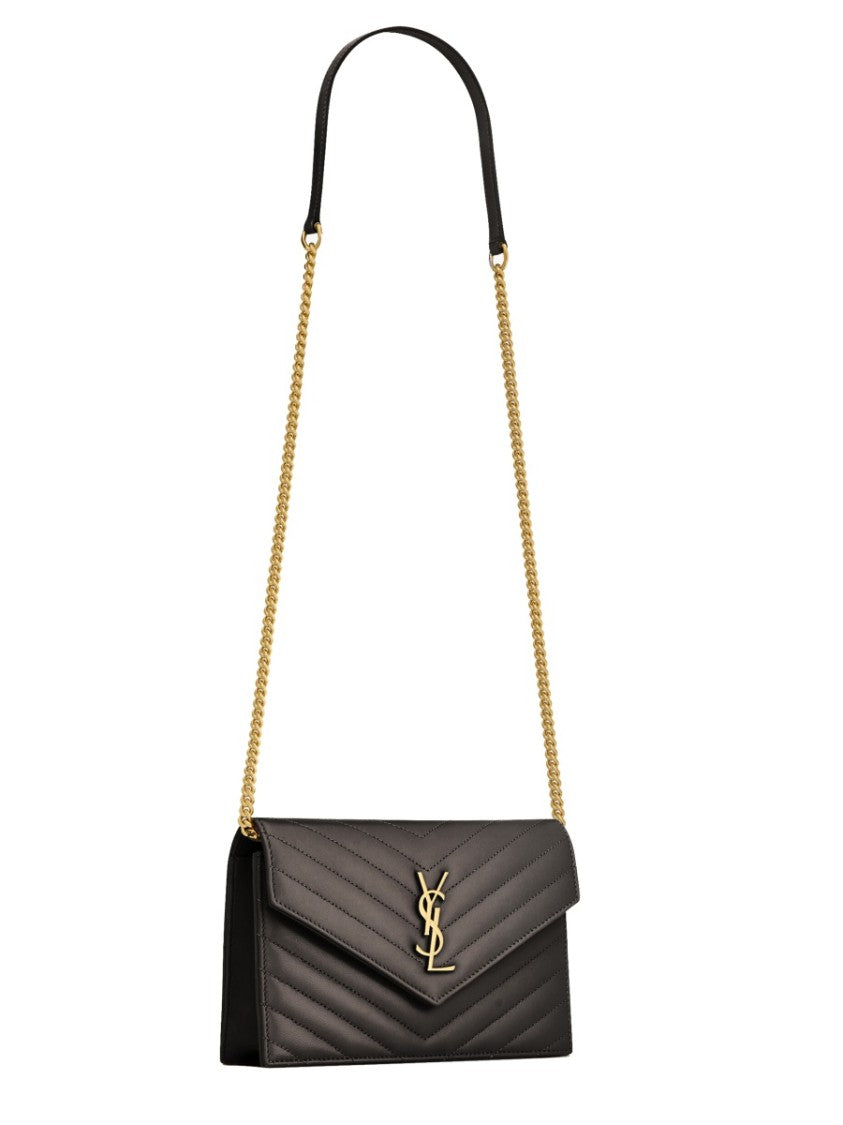 Saint Laurent Envelope Cassandre Chevron Shoulder Bag