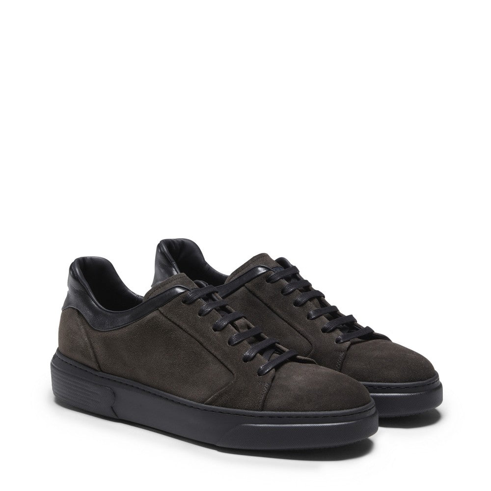 Fratelli Rossetti Anthracite Suede Leather Smooth Accent Sneakers