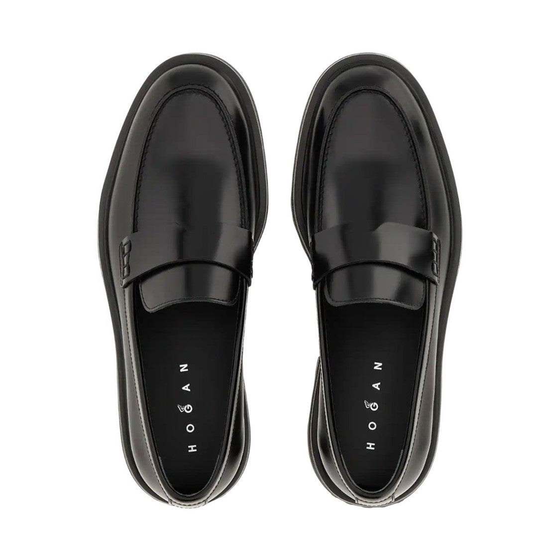 Hogan Sophisticated Penny Loafers In Leather