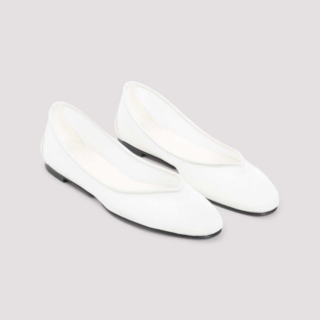 Jacquemus White Leather Ballerinas