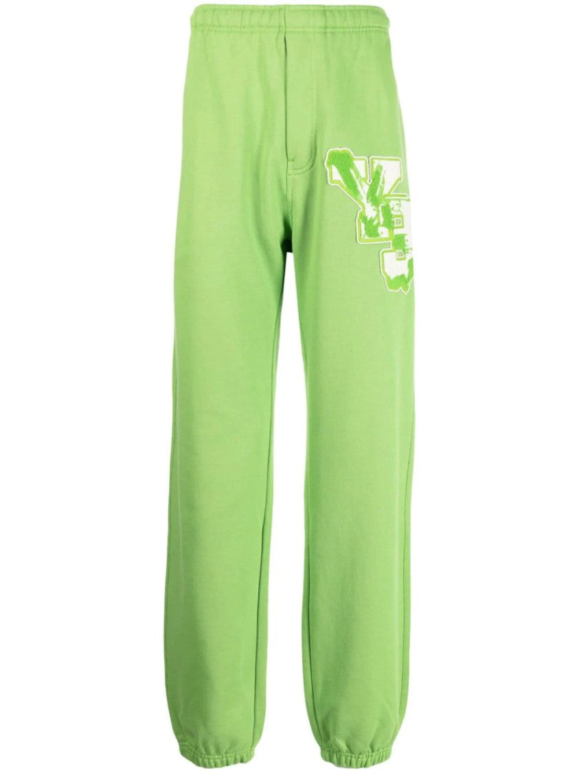 Y-3 Gfx Ft Logo-Patch Cotton Track Pants