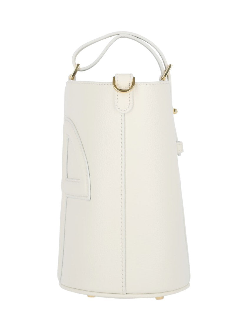 Patou "Jp" Small Bucket Bag – White