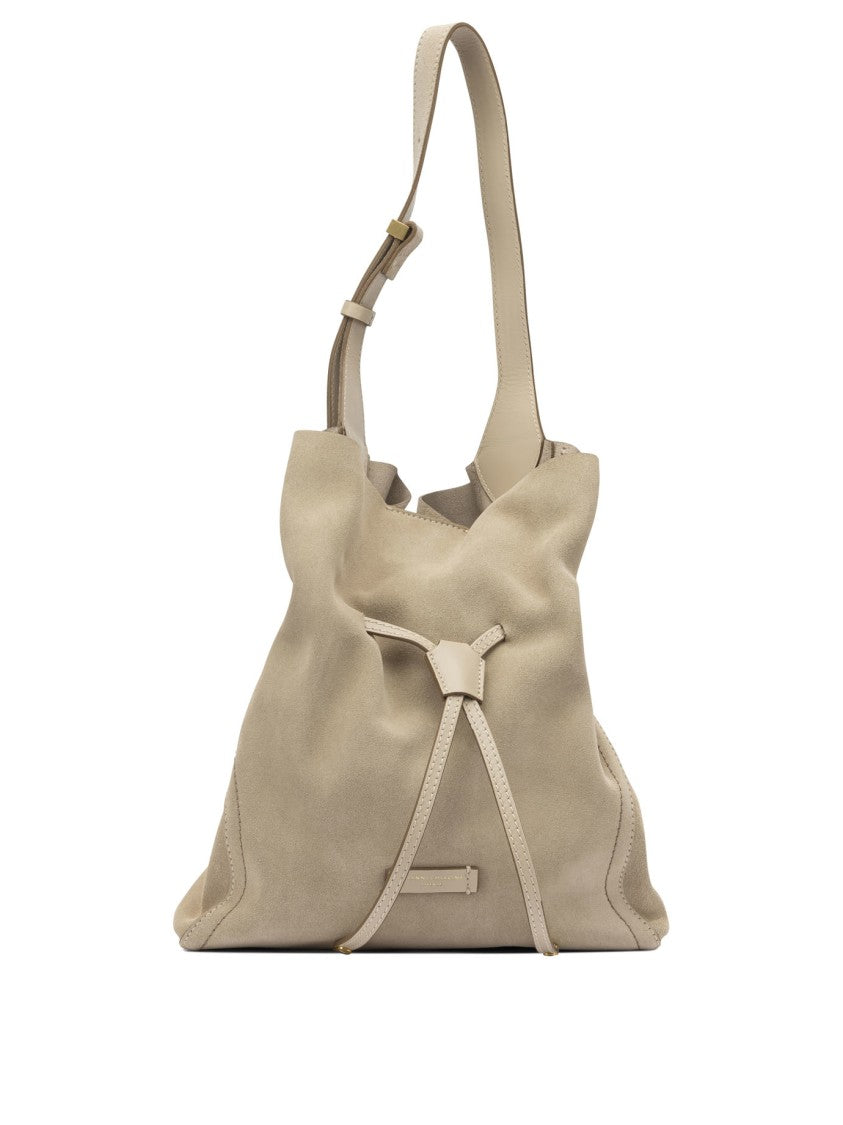 Gianni Chiarini Spacious Suede Shoulder Bag With Adjustable Strap